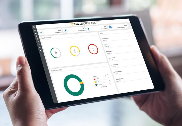 iPad with Easitrax Connect by CPI dashboard